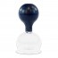Glass suction cup with rubber pear: 6cm in diameter